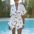 Polo Dot Bat Sleeve Lace Up w Shorts